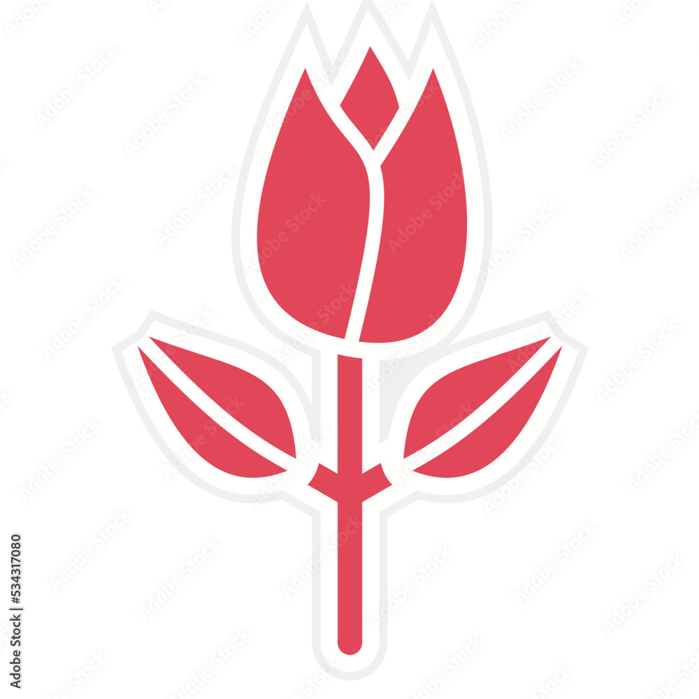 Obraz premium Tulip Icon Style