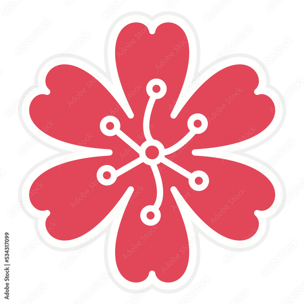 Fototapeta premium Blossom Icon Style