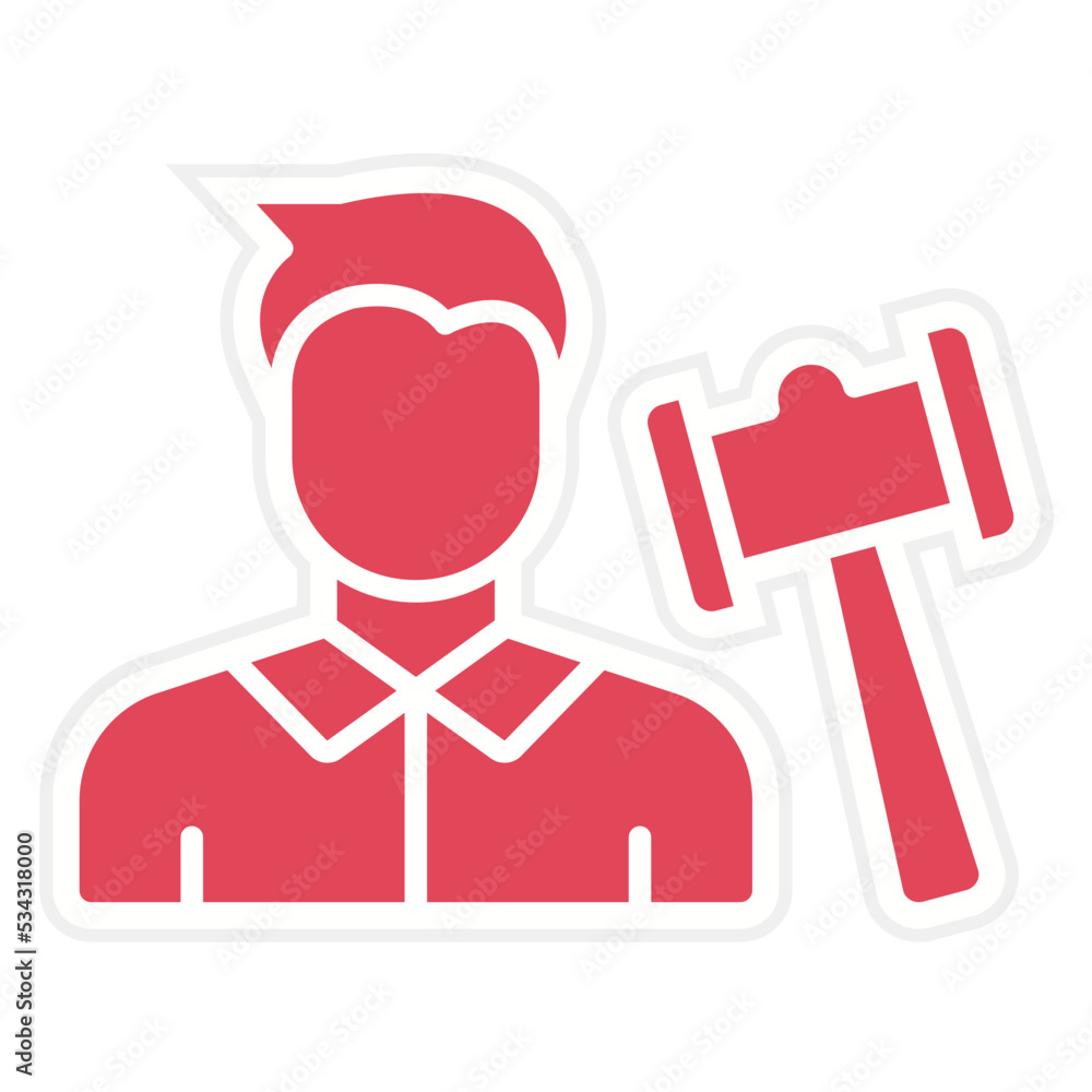 Auctioneer Male Icon Style