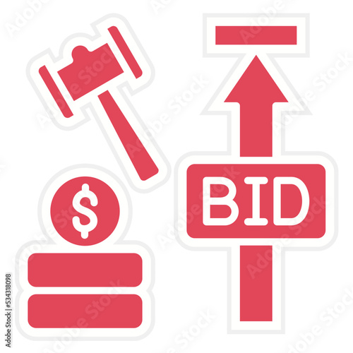 Maximum Bid Auction Icon Style