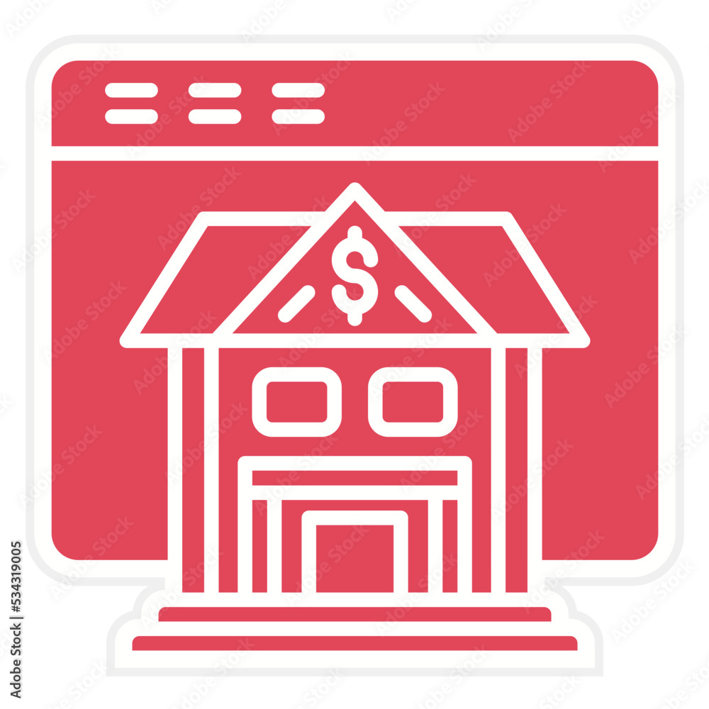 Internet Banking Icon Style Internet Banking Icon Style