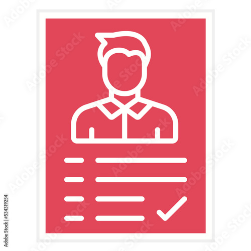 Job Candidate Male Icon Style