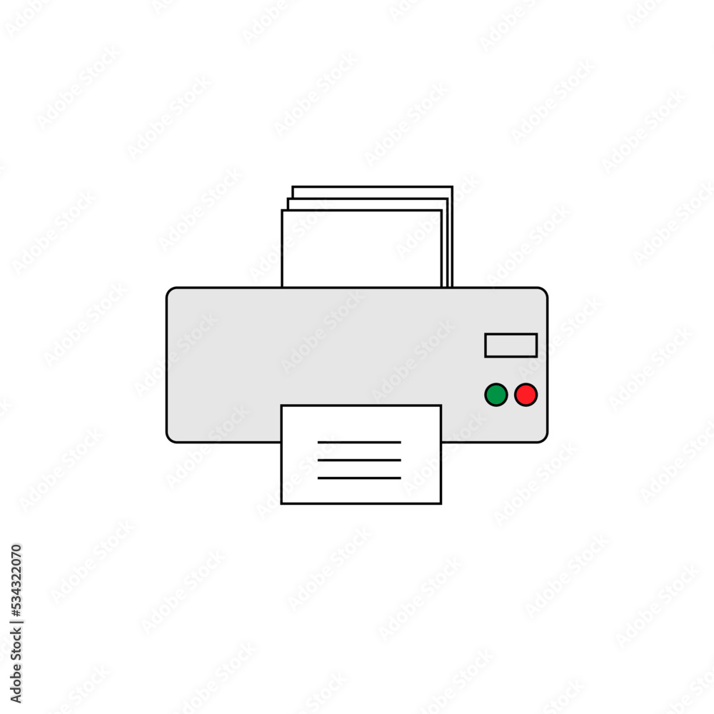 illustration of a printer illustration of a printer