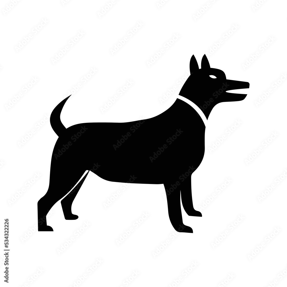 Animal domestic dog pet icon | Black Vector illustration |