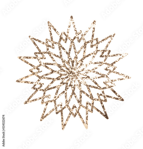 Christmas tree stars decorations isolated on white background.