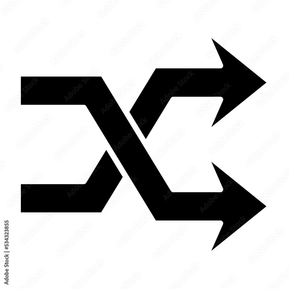 Shuffle Glyph Icon Shuffle Glyph Icon