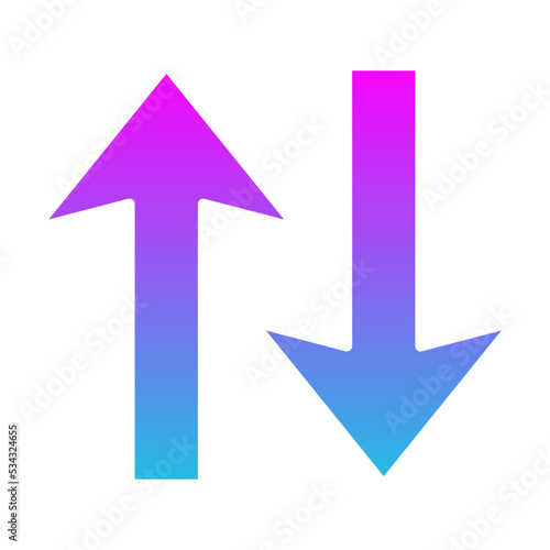 Free Download Up Down Glyph Gradient Icon - GFXLoad