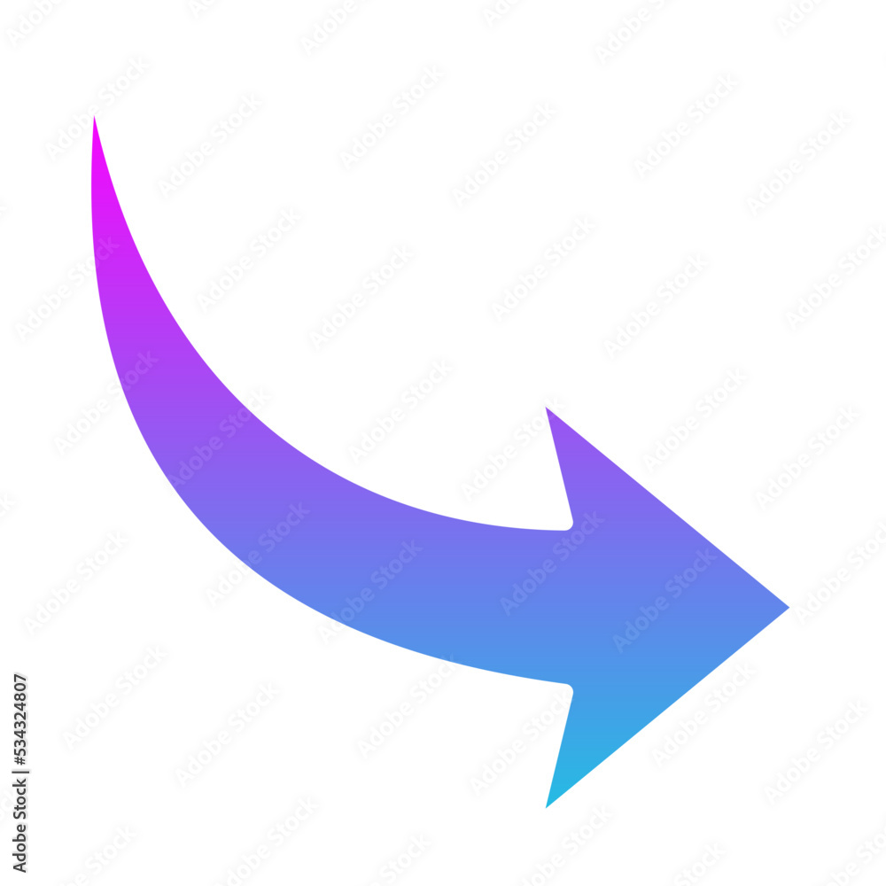 Down Right Glyph Gradient Icon Down Right Glyph Gradient Icon