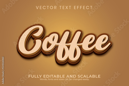 Coffee editable text effect