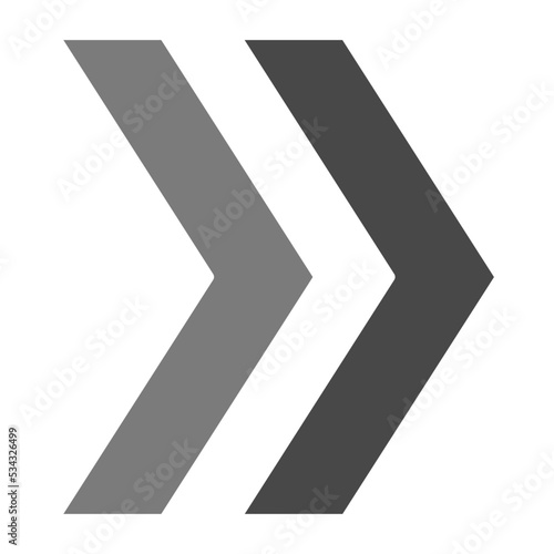 Right Chevron Greyscale Glyph Icon