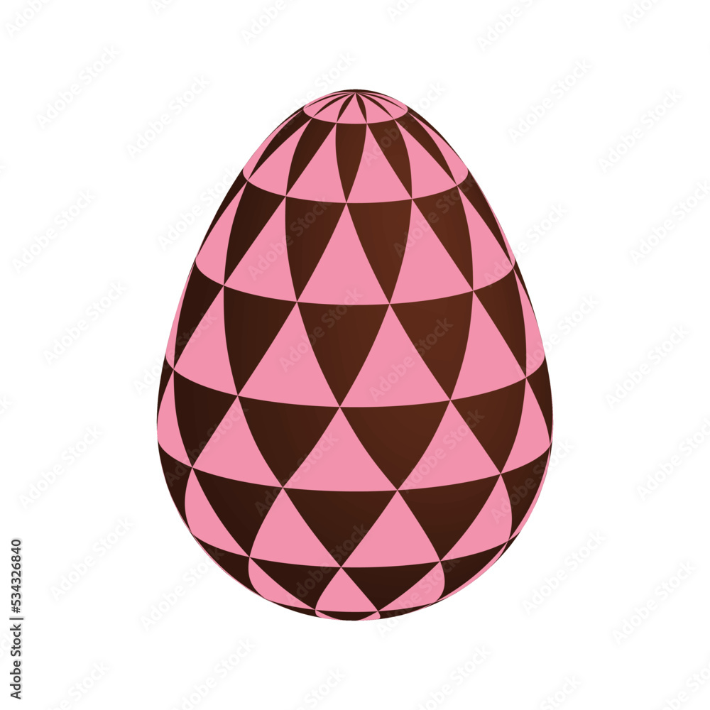 Chocolate Easter eggs. Vector illustration.