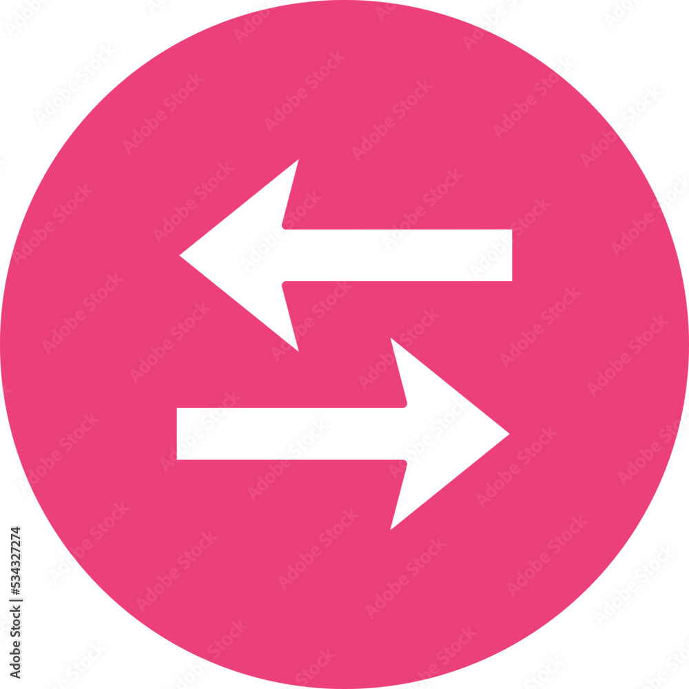 Left Right Multicolor Circle Glyph Inverted Icon Left Right Multicolor Circle Glyph Inverted Icon