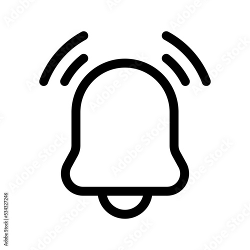 Bell icon. notification sign. vector illustration