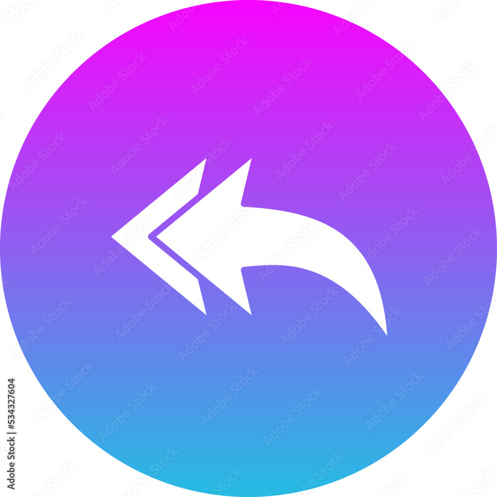 Reply Gradient Circle Glyph Inverted Icon Reply Gradient Circle Glyph Inverted Icon