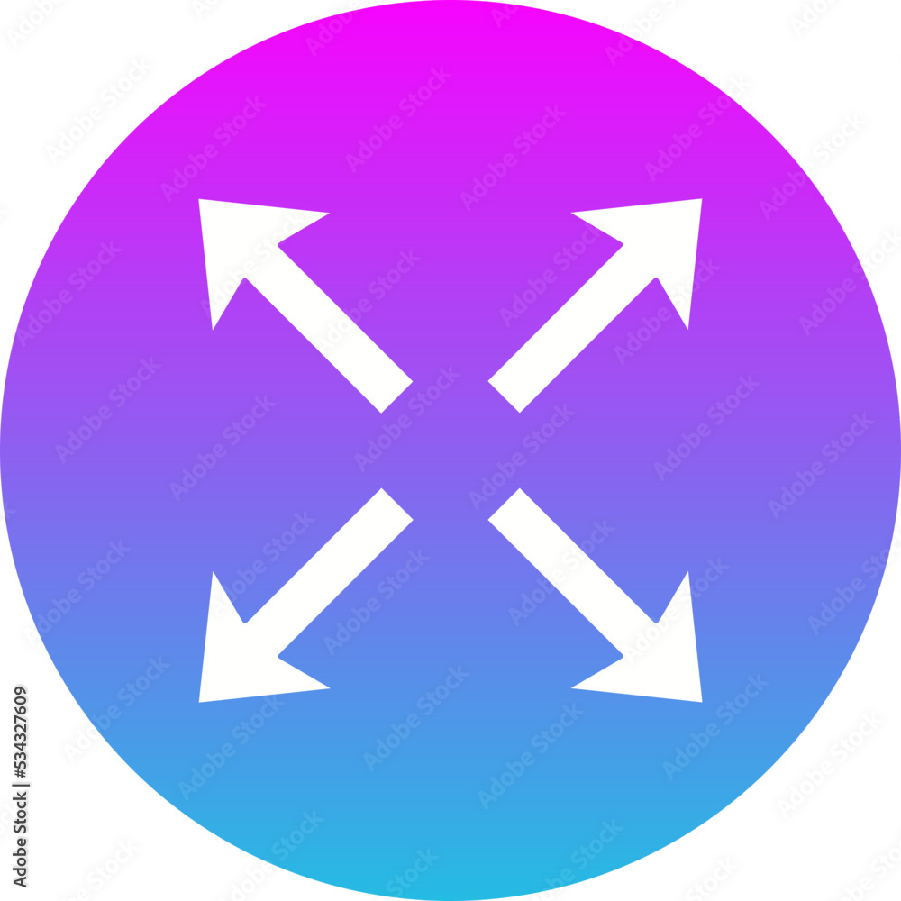 Resize Gradient Circle Glyph Inverted Icon Resize Gradient Circle Glyph Inverted Icon