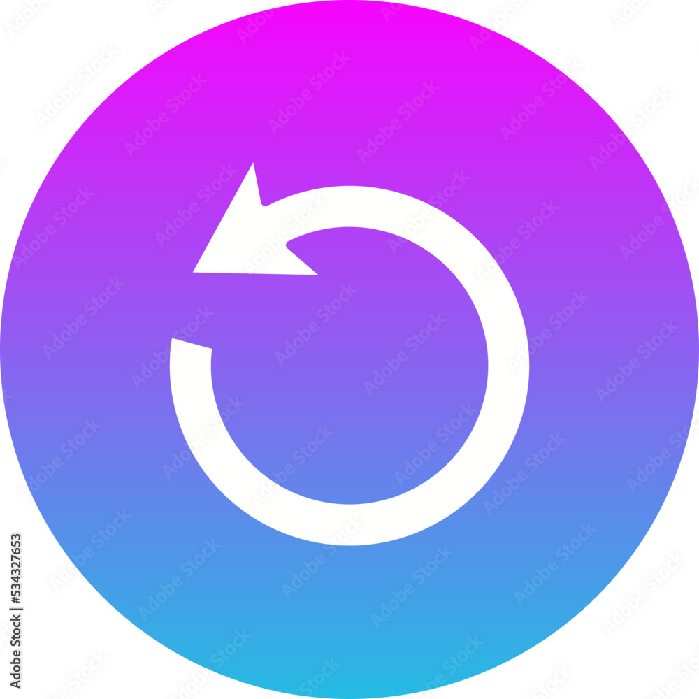Undo Gradient Circle Glyph Inverted Icon Undo Gradient Circle Glyph Inverted Icon