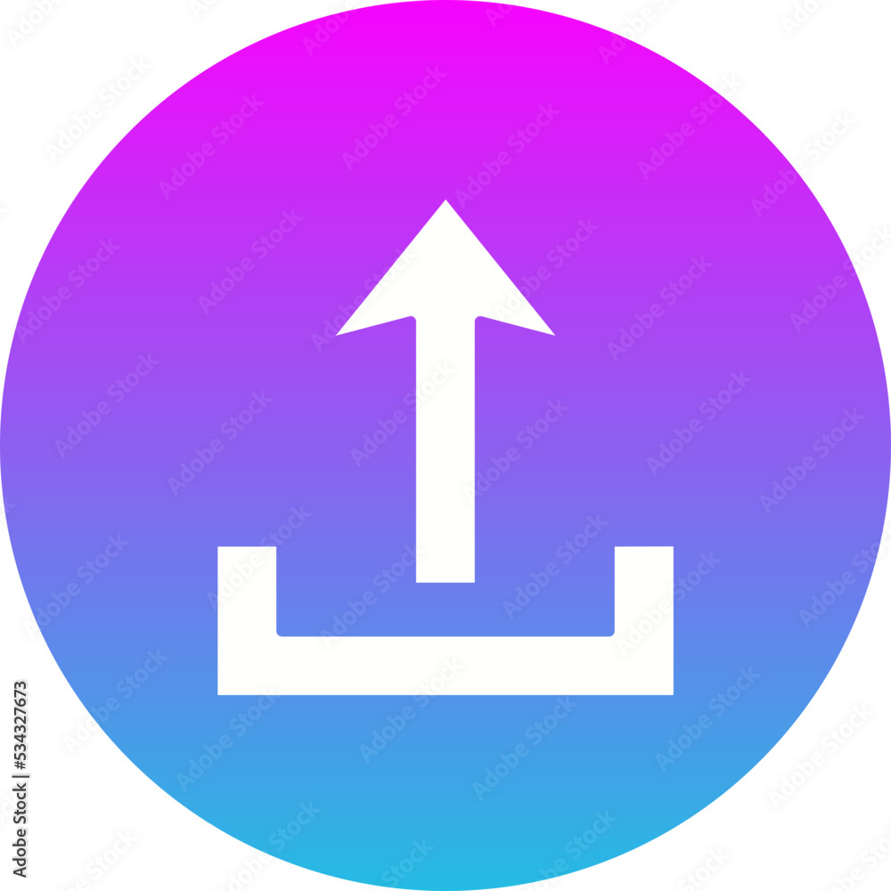 Upload Gradient Circle Glyph Inverted Icon Upload Gradient Circle Glyph Inverted Icon