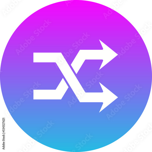 Shuffle Gradient Circle Glyph Inverted Icon