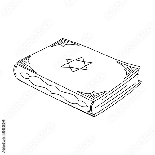The Torah scroll icon is isolated on a white background.