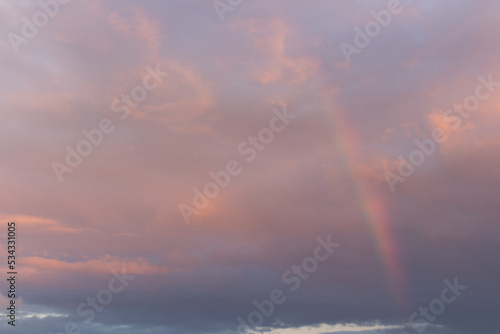Rainbow in the cloudy sky © Uladzimir