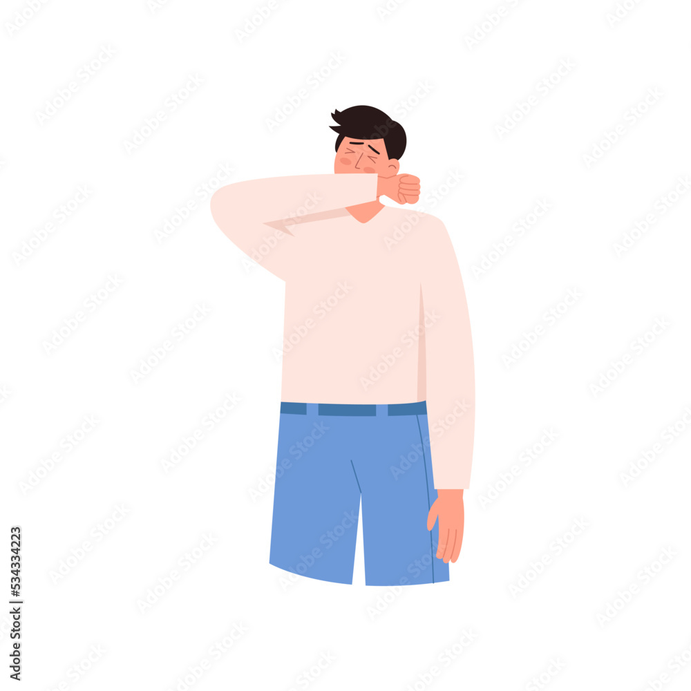 Fototapeta premium Man suffering from allergy