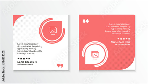 Creative Testimonial, Quote , Infographic, Feedback Template Editable Vector Illustration 