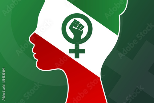 Protests in Iran. Template for background, banner, poster. Vector EPS10 illustration.