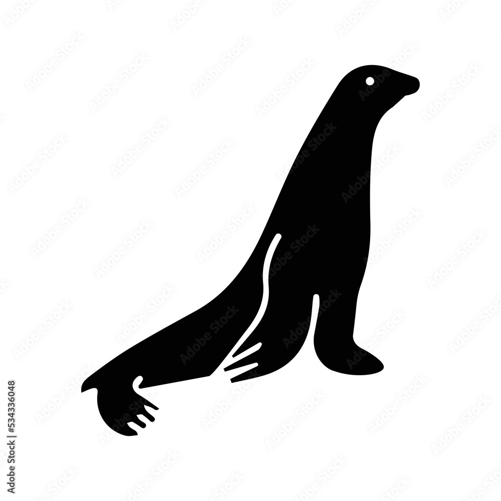 Animal vector marine seal icon | Black Vector illustration | Animal vector marine seal icon | Black Vector illustration |