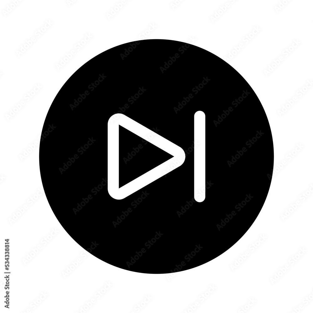 Next icon. Flat design style for music player. vector illustration