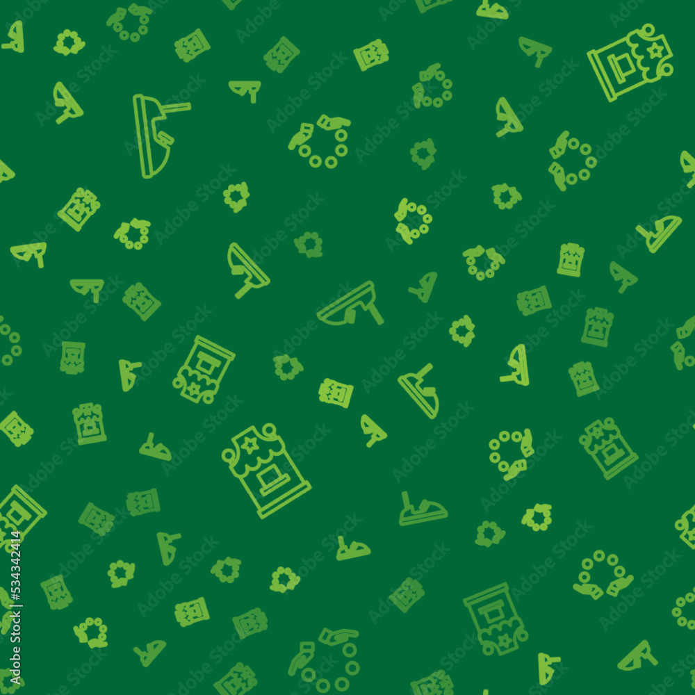 Set line Bumper car, Ticket box office and Juggling ball on seamless pattern. Vector Set line Bumper car, Ticket box office and Juggling ball on seamless pattern. Vector