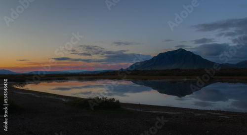 sunset over the lake