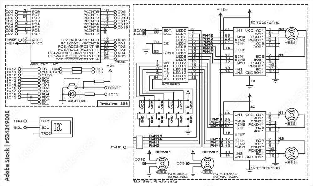 Schematic Diagram Of Arduino Uno Microcontroller Largest Collection ...