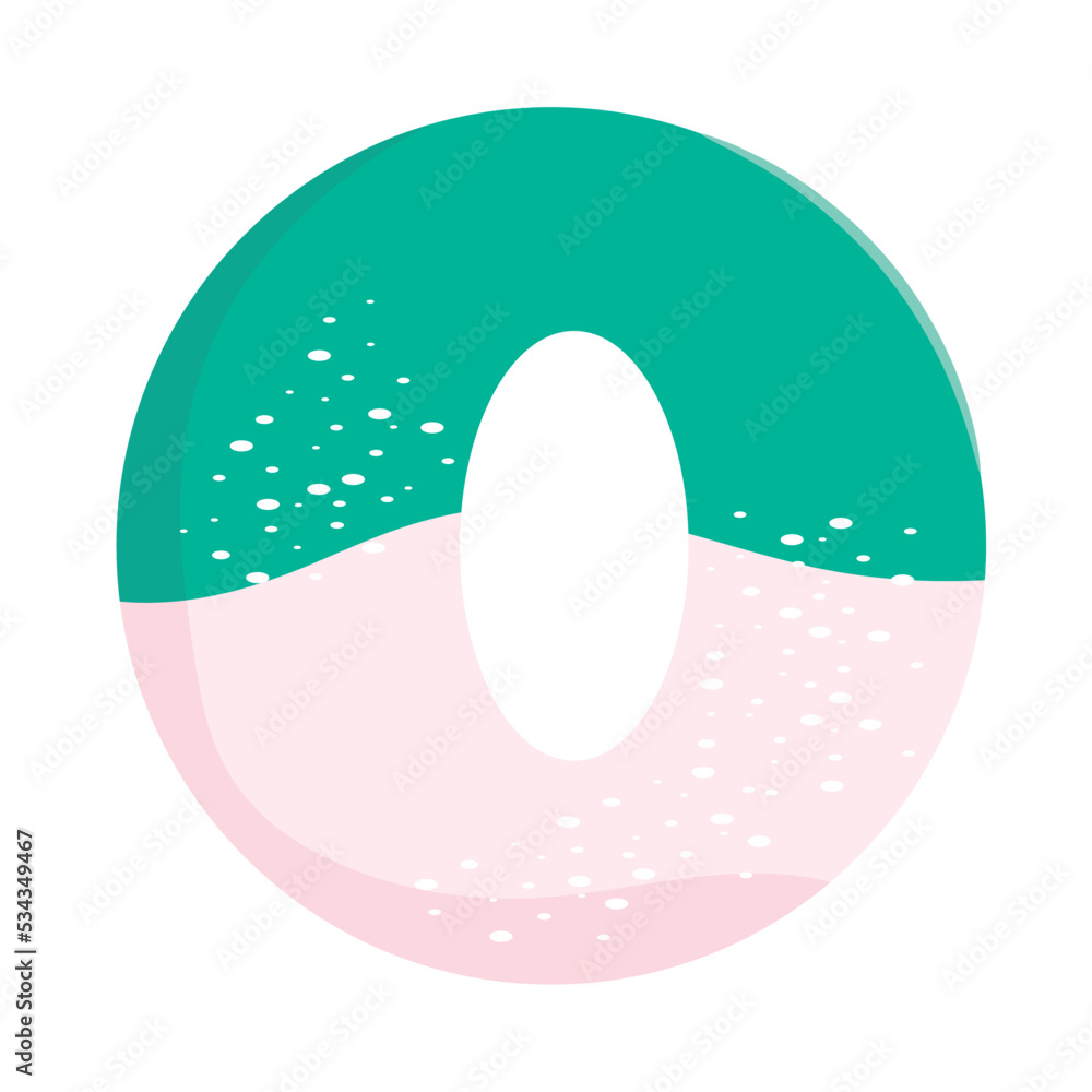 Isolated colored donut shape candy icon Vector