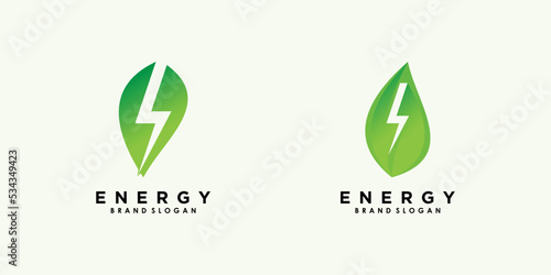 energy logo design vector with creative unique concept