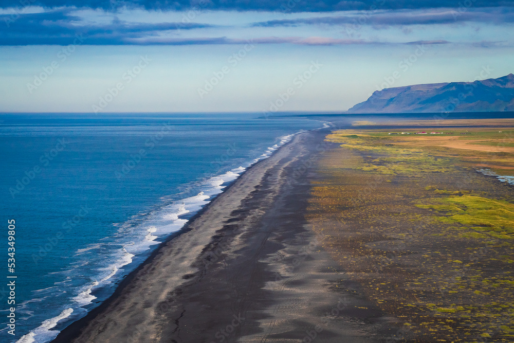 Dyrhólaey Lighthouse and the Black Sand Beach (Vik, Iceland)