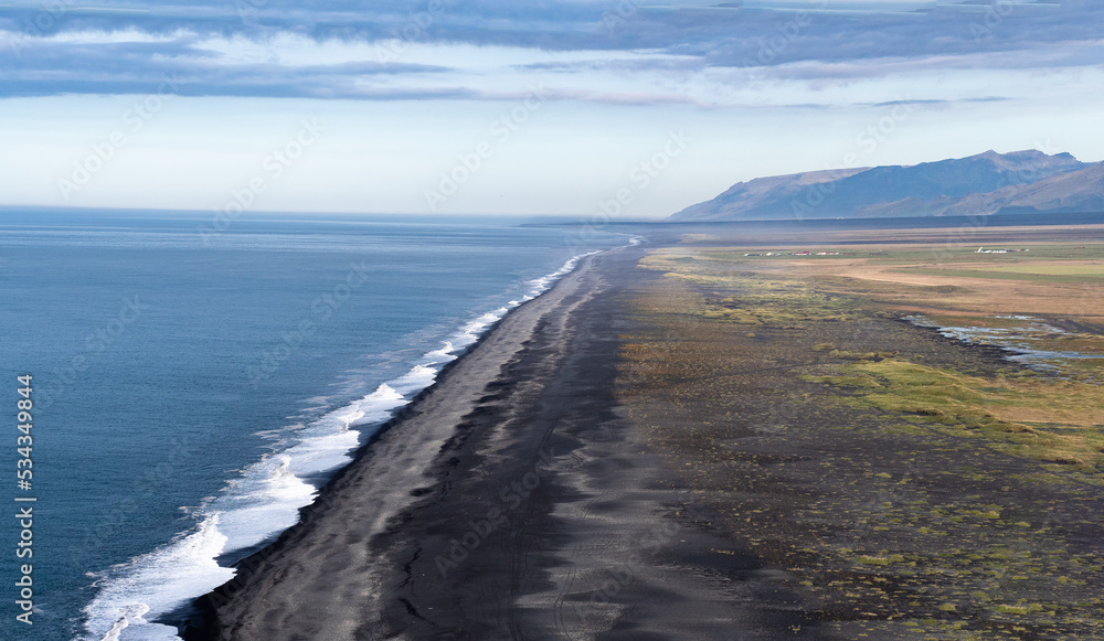 Dyrhólaey Lighthouse and the Black Sand Beach (Vik, Iceland)