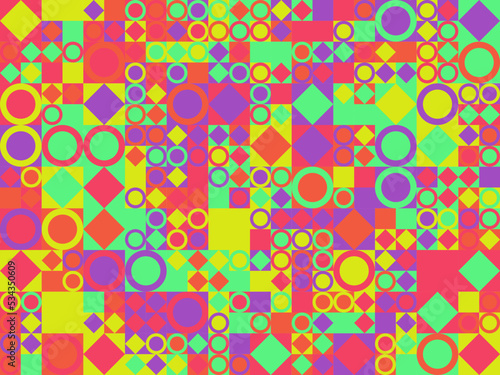 Patrón geométrico abstracto en colores sólidos y con un tamaño en formato 4:3 #0002 photo