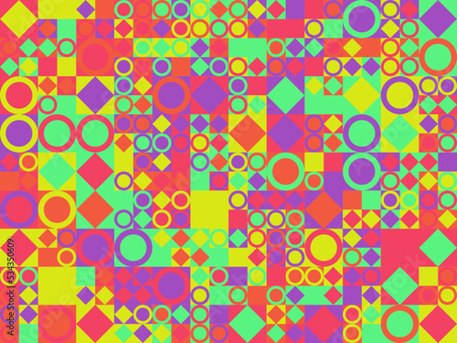 Patrón geométrico abstracto en colores sólidos y con un tamaño en formato 4:3 #0002