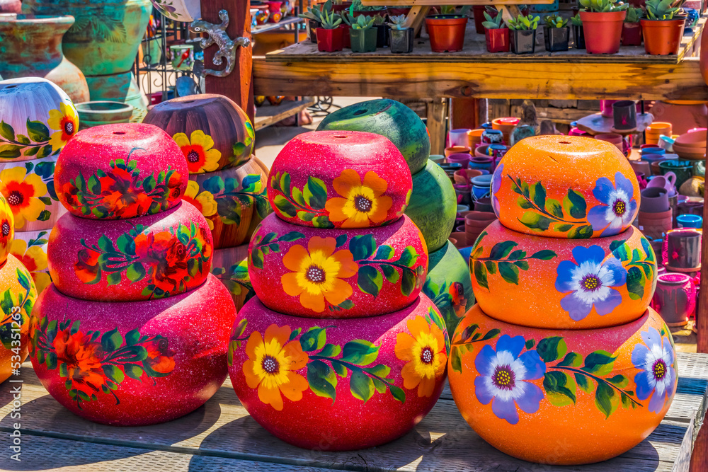 Colorful bowls, Old Town, San Diego, California.