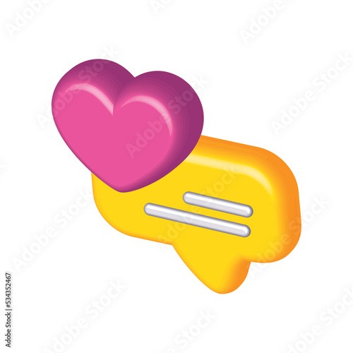 love message bubble