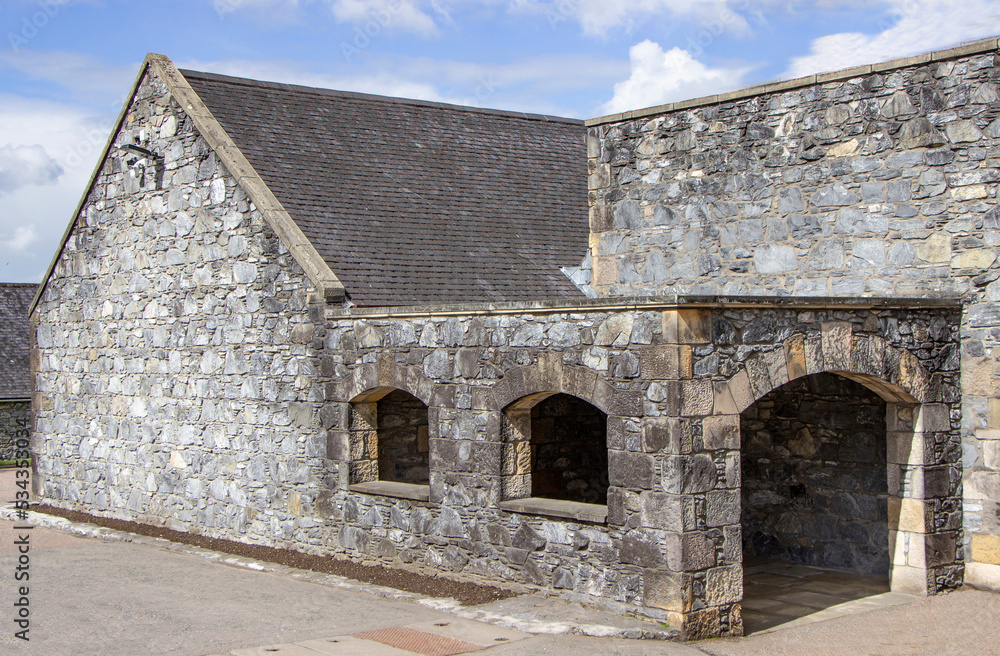 Old stone built building wih slate roof