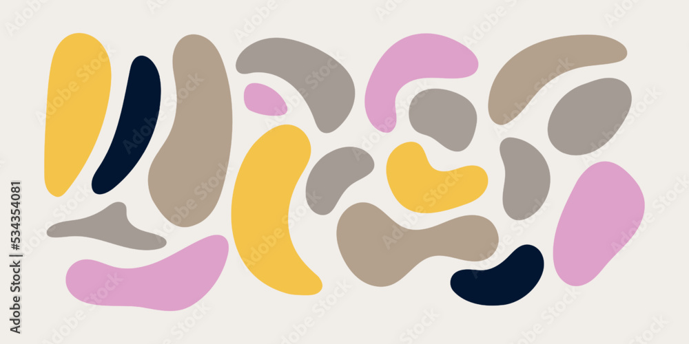 Set of organic,abstract shapes or blob in various forms.Vector illustration Set of organic,abstract shapes or blob in various forms.Vector illustration