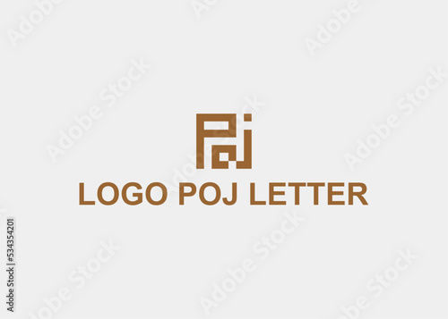 LOGO POJ LETTER LINE COMPANY NAME photo