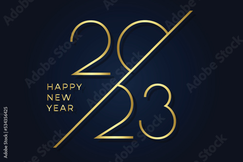 happy new year 2023 background with number gold