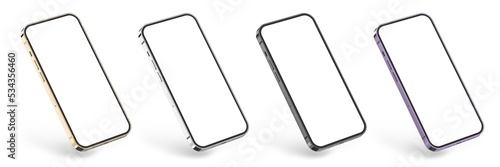 Smartphones design, template, isolated. Mockup, file .png	