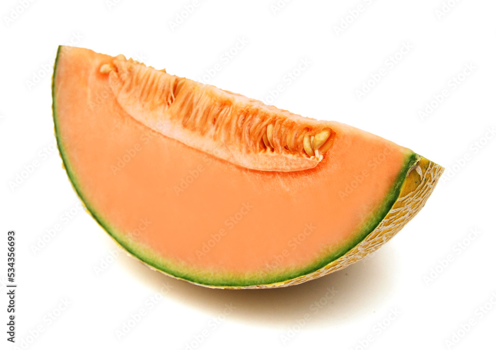Cantaloupe melon on white background Cantaloupe melon on white background