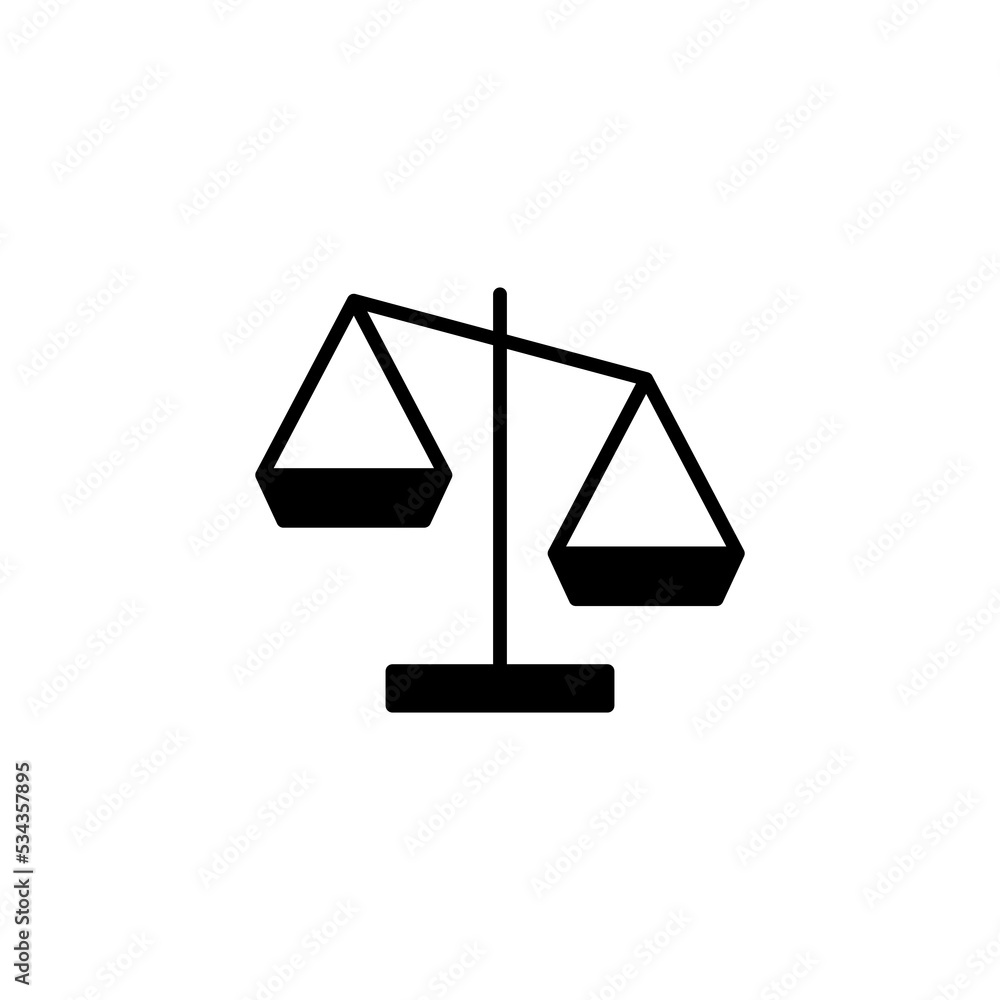 Scales icon vector for web and mobile app. Law scale icon. Justice sign and symbol Scales icon vector for web and mobile app. Law scale icon. Justice sign and symbol