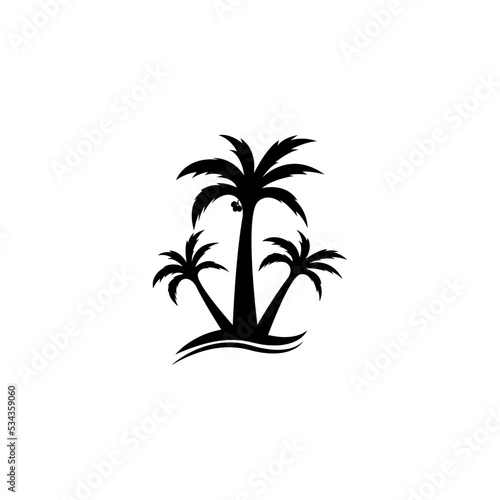 coconut tree icon vector illustration