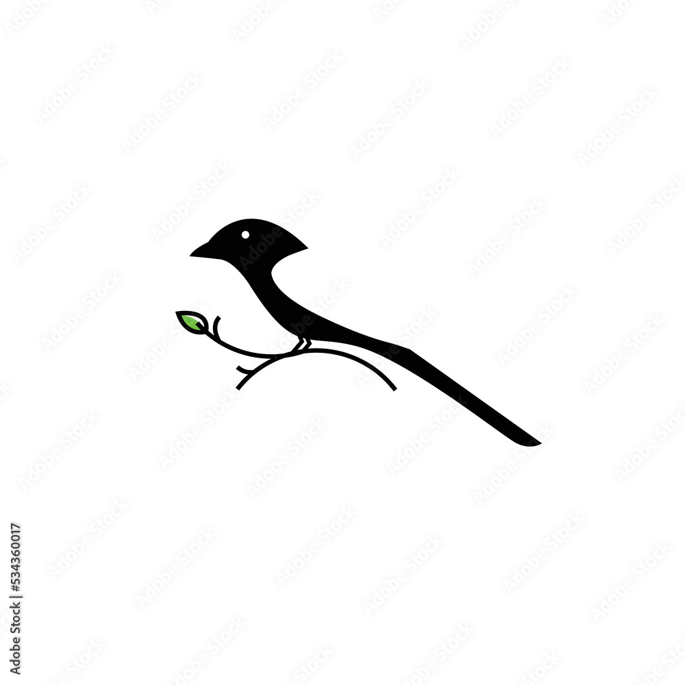 Bird logo vector design in isolated white background Bird logo vector design in isolated white background