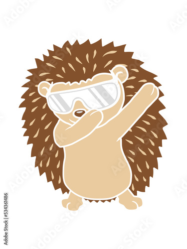 Cooler lustiger dabbing Igel 